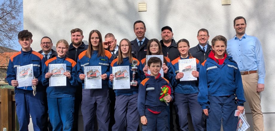 Gruppenfoto der Platzzierung