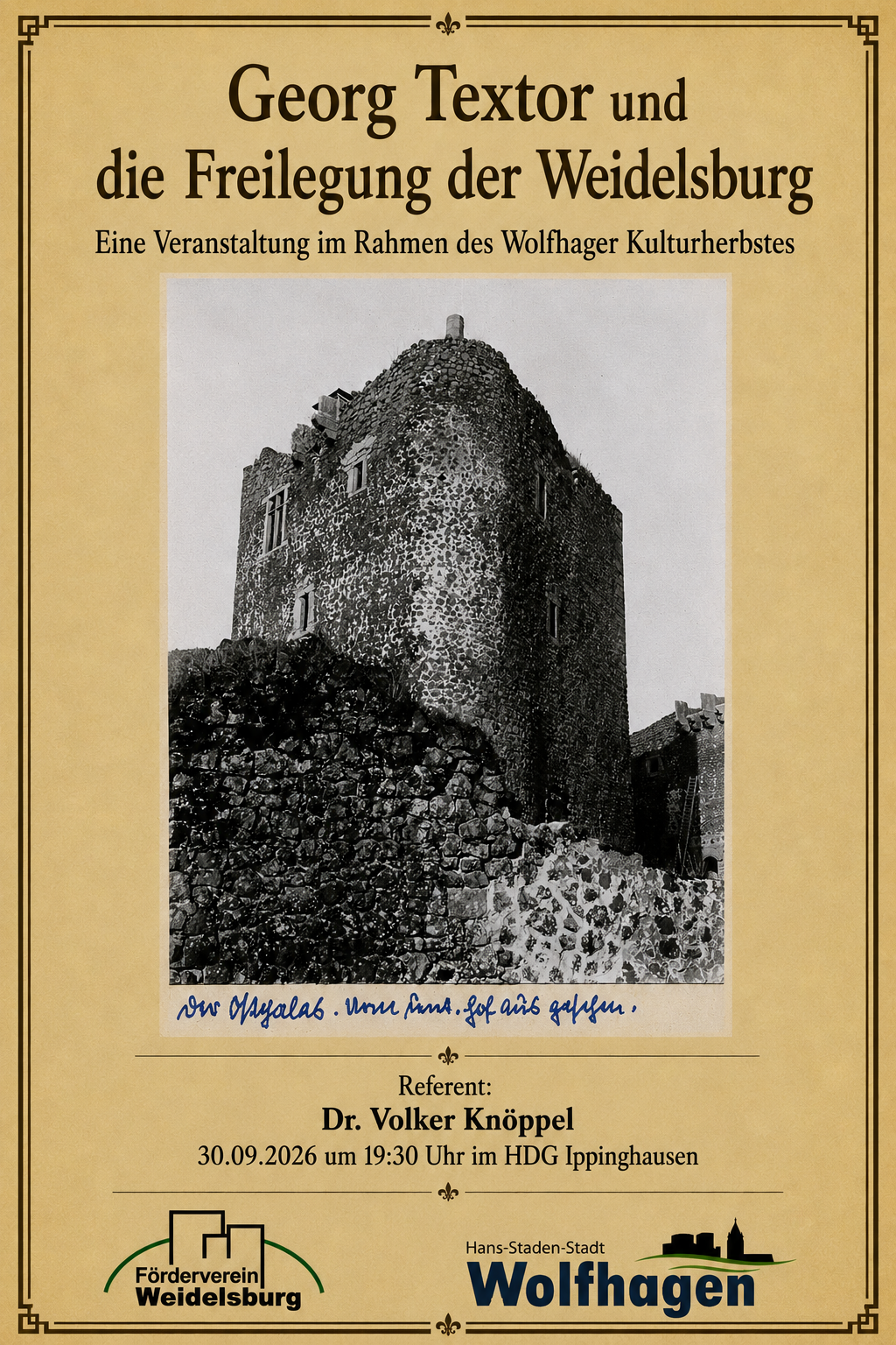 Georg Textor und die Freilegung der Weidelsburg